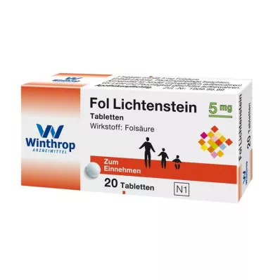 Fol Lichtenstein 5 mg tablets, 20 pcs Fol Lichtenstein 5 mg tablets, 20 pcs