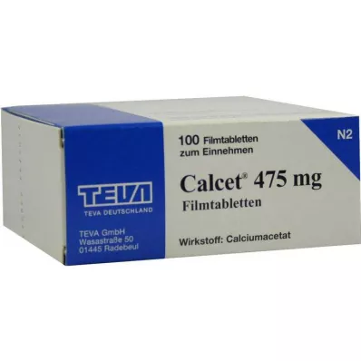 CALCET 475 mg film-coated tablets, 100 pcs CALCET 475 mg film-coated tablets, 100 pcs