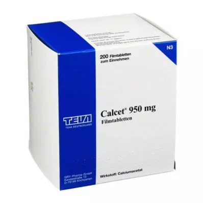 CALCET 950 mg film-coated tablets, 200 pcs CALCET 950 mg film-coated tablets, 200 pcs