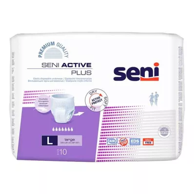 SENI Active Plus incontinence briefs disposable L, 10 pcs