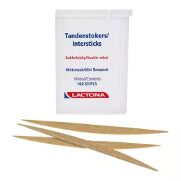 ZAHNHÖLZER Lactona Intersticks mint double-ended, 100 pcs