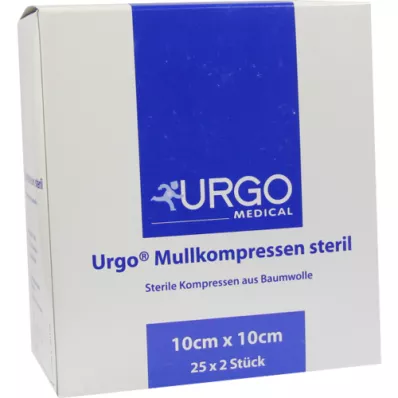 URGO MULLKOMPRESSEN 10x10 cm sterile, 25X2 pcs