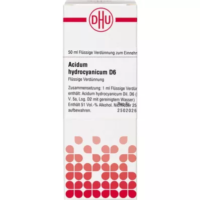 ACIDUM HYDROCYANICUM D 6 Dilution, 50 ml