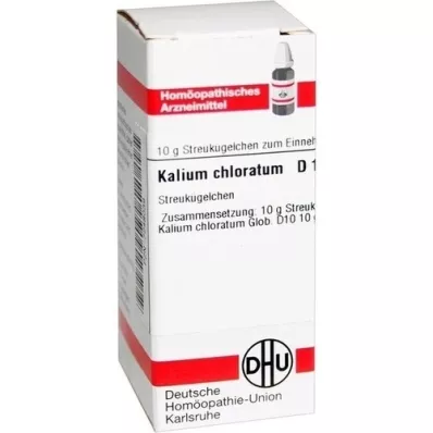 KALIUM CHLORATUM D 10 globules, 10 g