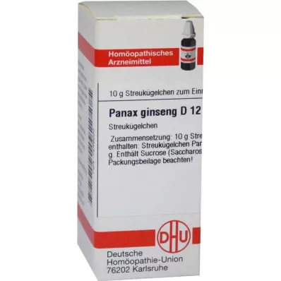 PANAX GINSENG D 12 globules, 10 g PANAX GINSENG D 12 globules, 10 g