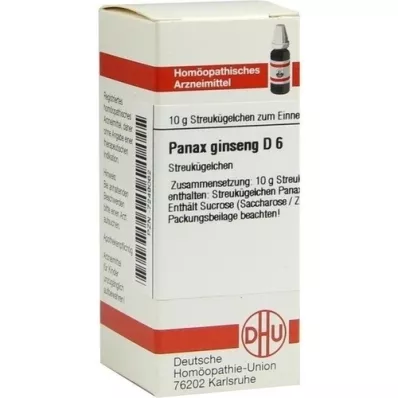 PANAX GINSENG D 6 globules, 10 g