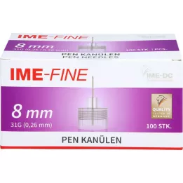 IME-fine Universal Pen Cannula 31 G 8 mm, 100 pcs