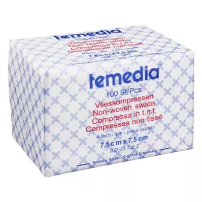 Fleece compresses 7.5x7.5 cm non-sterile 4-fold, 100 pieces