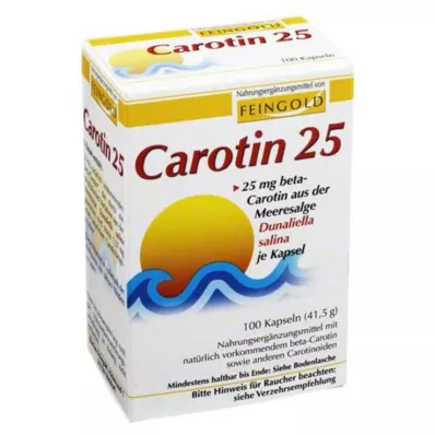 Carotene 25 Feingold capsules, 100 pieces