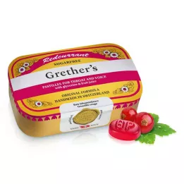 GRETHERS Redcurrant+Vitamin C sugar-free pastilles, 110 g
