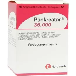 PANKREATAN 36,000 enteric-coated hard capsules, 50 pcs