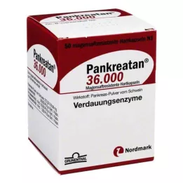 PANKREATAN 36,000 enteric-coated hard capsules, 50 pcs