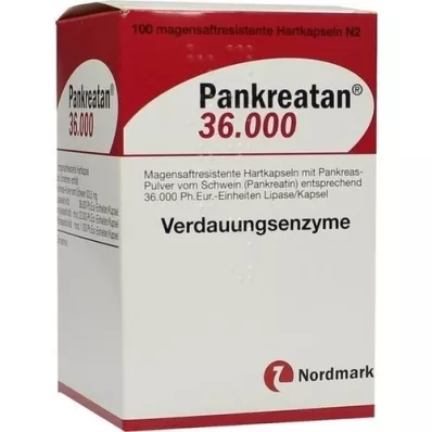 PANKREATAN 36,000 enteric-coated hard capsules, 100 pcs