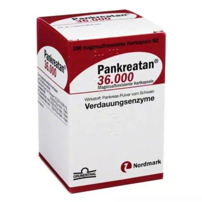 PANKREATAN 36,000 enteric-coated hard capsules, 100 pcs
