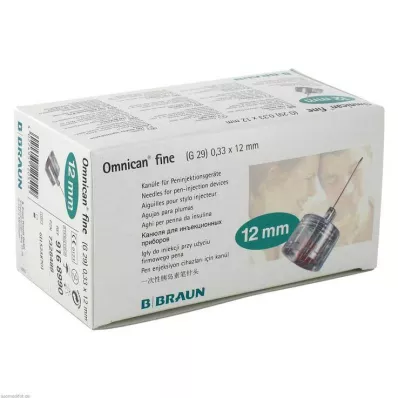 OMNICAN fine Pen cannula 0.33x12 mm, 100 pcs