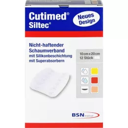 CUTIMED Siltec foam dressing 10x20 cm non-adhesive, 12 pcs