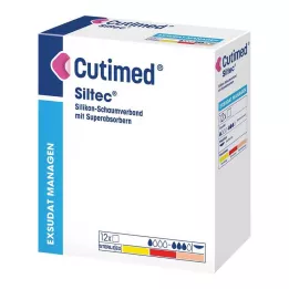 CUTIMED Siltec foam dressing 10x20 cm non-adhesive, 12 pcs