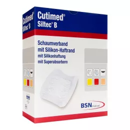 CUTIMED Siltec B Foam dressing 7.5x7.5 cm with adhesive, 12 pcs