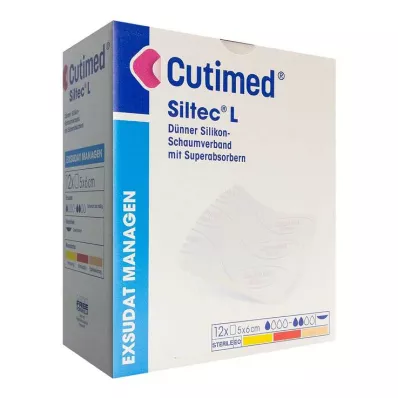 CUTIMED Siltec L Foam dressing 5x6 cm, 12 pcs