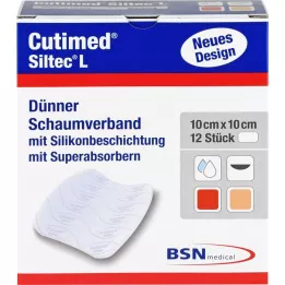 CUTIMED Siltec L Foam dressing 10x10 cm, 12 pcs