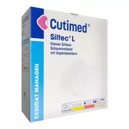 CUTIMED Siltec L Foam dressing 10x10 cm, 12 pcs