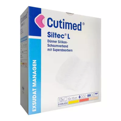CUTIMED Siltec L Foam dressing 10x10 cm, 12 pcs