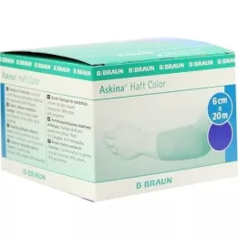 ASKINA Adhesive bandage Color 6 cmx20 m blue, 1 pc