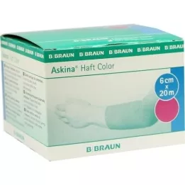 ASKINA Adhesive bandage colour 6 cmx20 m pink, 1 pc