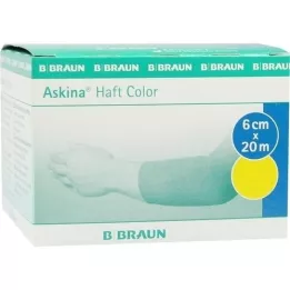 ASKINA Adhesive bandage colour 6 cmx20 m yellow, 1 pc