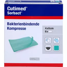 CUTIMED Sorbact compresses 4x6 cm, 6 pcs