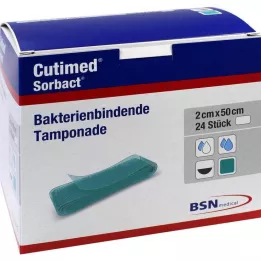CUTIMED Sorbact tamponades 2x50 cm, 24 pcs