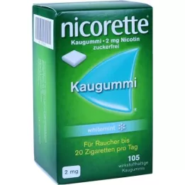 NICORETTE Chewing gum 2 mg whitemint, 105 pcs