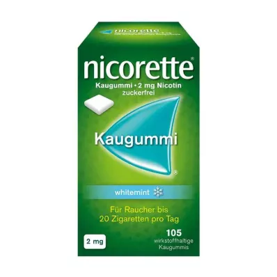 NICORETTE Chewing gum 2 mg whitemint, 105 pcs NICORETTE Chewing gum 2 mg whitemint, 105 pcs