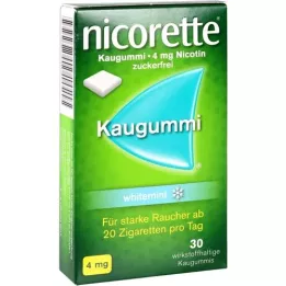 NICORETTE Chewing gum 4 mg whitemint, 30 pcs