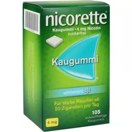 NICORETTE Chewing gum 4 mg whitemint, 105 pcs
