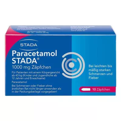 Paracetamol STADA® 1000 mg suppositories, 10 pcs Paracetamol STADA® 1000 mg suppositories, 10 pcs