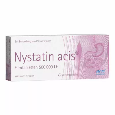 Nystatin acis film-coated tablets, 20 pcs Nystatin acis film-coated tablets, 20 pcs
