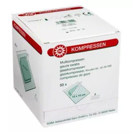 Gauze compresses 10x10cm 8-fold, 50x2 pieces