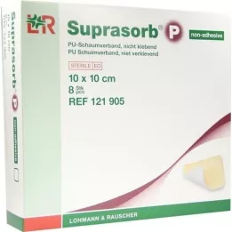 SUPRASORB P PU-Foam v. non-adhesive 10x10 cm, 8 pcs