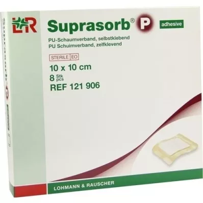 SUPRASORB P PU-Foam v. self-adhesive 10x10 cm, 8 pcs