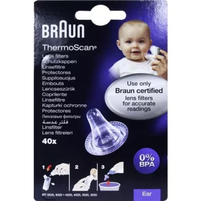 BRAUN THERMOSCAN Protective caps LF40, 40 pcs