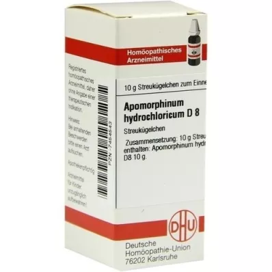 APOMORPHINUM HYDROCHLORICUM D 8 globules, 10 g