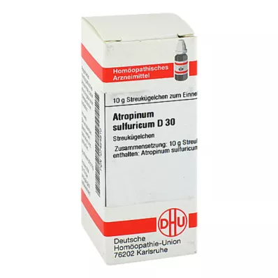 ATROPINUM SULFURICUM D 30 globules, 10 g ATROPINUM SULFURICUM D 30 globules, 10 g