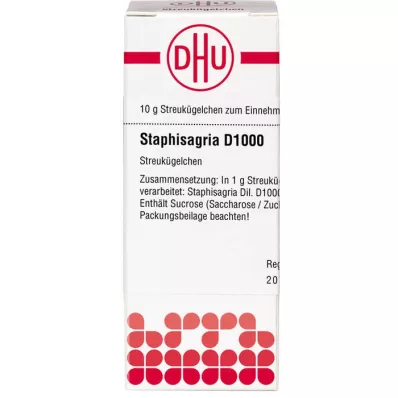 STAPHISAGRIA D 1000 globules, 10 g