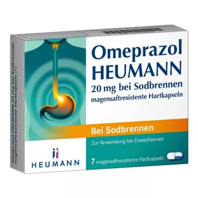 OMEPRAZOL Heumann 20 mg b.Sodbr.gastric.juice.hardc., 7 pcs OMEPRAZOL Heumann 20 mg b.Sodbr.gastric.juice.hardc., 7 pcs