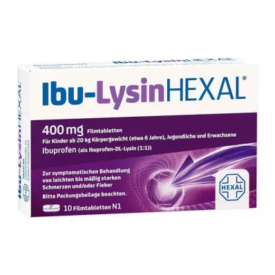 Ibu-Lysine Hexal 400 mg film-coated tablets, 10 pcs
