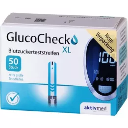 GLUCOCHECK XL Blood glucose test strips, 50 pcs