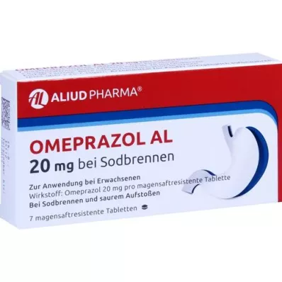 OMEPRAZOL AL 20 mg b.Sodbr.gastric juice tablets, 7 pcs