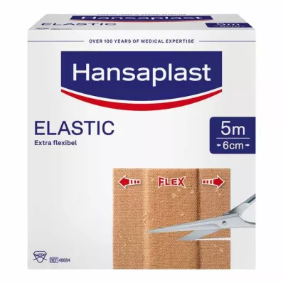 Hansaplast elastic plaster 6 cm x 5 m, 1 piece Hansaplast elastic plaster 6 cm x 5 m, 1 piece