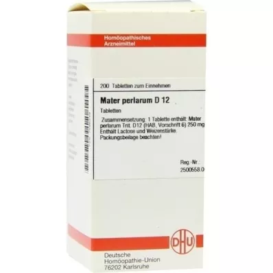MATER PERLARUM D 12 tablets, 200 pc